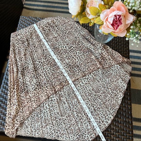 OTHERS FOLLOW | Leopard Chiffon High Low Skirt - Picture 12 of 12